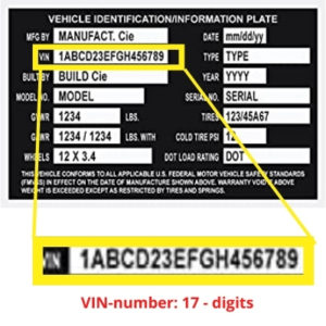 model number on travel trailer