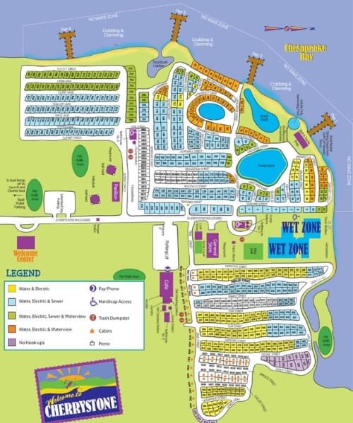 cherrystone acampamento mapa