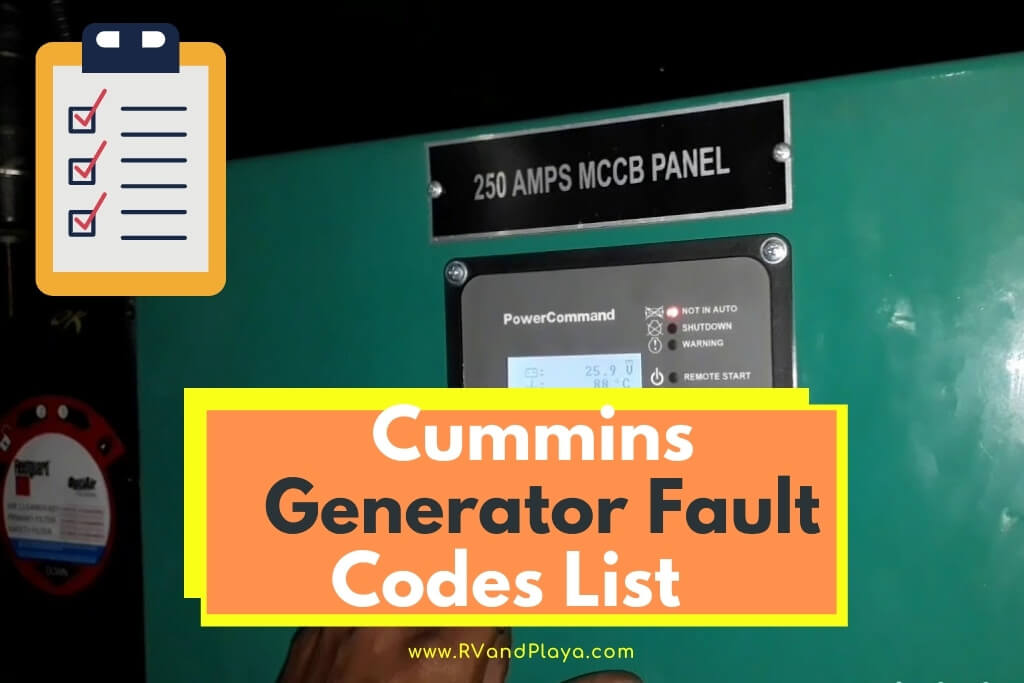Cummins Generator Fault Codes List